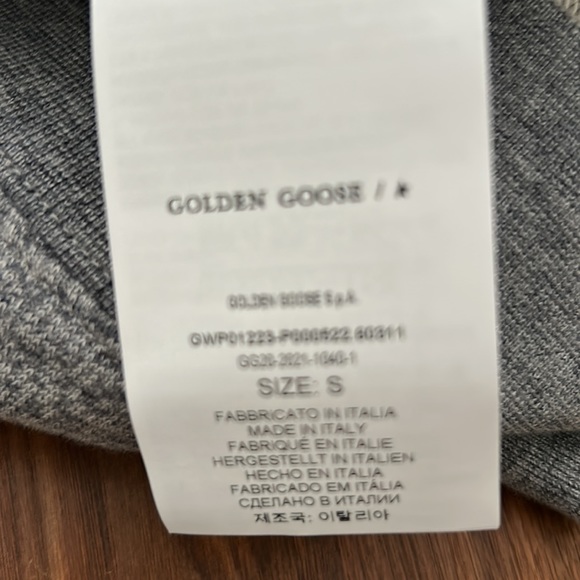 Golden Goose Star cotton sweatshirt with contrasting gold star on the front Sz S - Picture 4 of 5